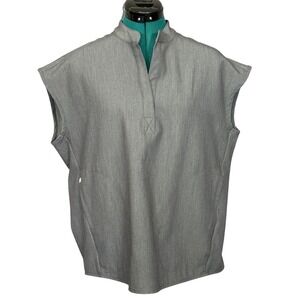 FIGS Technical Collection Rafaela Oversized Scrub Top Sz Small Graphite 1000214